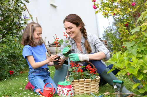 Gardener working in a Brunswick Park garden